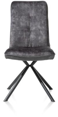 Milva, chaise - pieds noir + poignee - combi Pala/Karese - Anthracite - Image 2