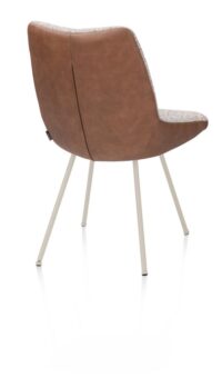 Mats, chaise - 4 pieds - creme - Pala cognac + Luton cuivre - Image 2