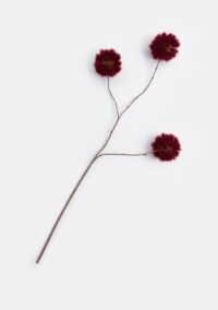 Dandelion spray fleur artificielle H80cm - Bordeaux