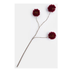 Dandelion spray fleur artificielle H80cm - Bordeaux
