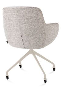 Mateo, chaise à accoudoirs - roulettes - crème - Bellini - Caillou - Image 3
