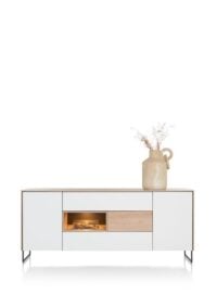 Lindfield, buffet 200 cm. - 2-portes + 3-tiroirs + 1-niche (+ LED)