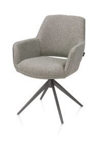 Kian, chaise à accoudoirs - pivotant - graphite - tissu Cloudy - Olive - Image 3