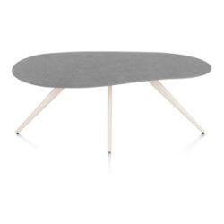 Saluti, eetkamertafel organisch 180 x 120 cm. - 4 poot - cr&egrave;me - Antraciet