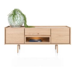 Valgard, buffet bas160 cm - 2-portes + 1-tiroir + 1-niche (+ LED)