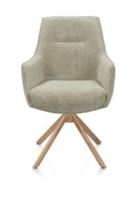 Theo, armstoel - draaibaar - eikenhout look - pocket - Vada - Salie groen