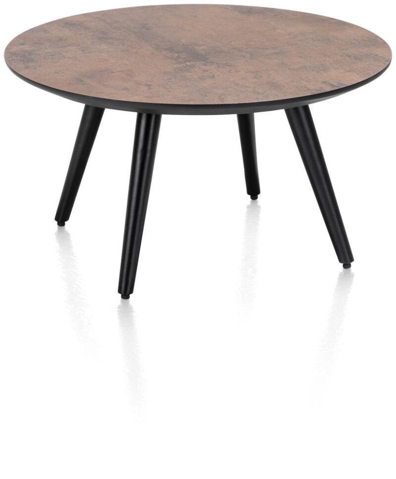Maze, Table Basse Ronde 60 Cm - Hauteur 32 Cm - Rouille - Image 2
