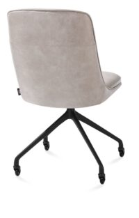 Mateo, chaise - roulettes - rough off black - Pala - Gris clair - Image 3