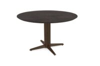 Caletta, eetkamertafel rond 120 cm. - eiken blad - centrale teenpoot steelbrown - Basalt - Afbeelding 2
