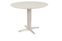 Caletta, bartafel rond 150 cm. - HPL Primo Laminato blad - centrale teenpoot cr&egrave;me - Travertin - Afbeelding 2