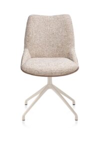 Mats, chaise - pivotante - creme - Pala cognac + Luton cuivre