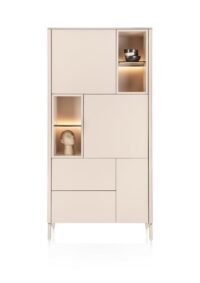 Trentino, Armoire de rangement 95 cm. - 3 portes + 2 tiroirs + 4 pinces - Creme
