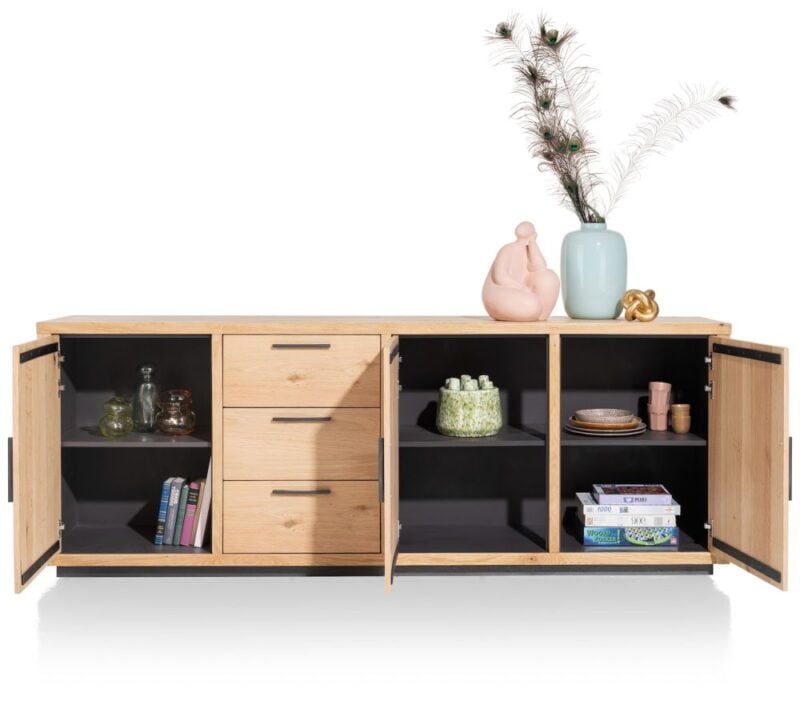 Pavie, Buffet 240 Cm - 3-Portes + 3-Tiroirs - Natural - Image 3