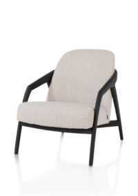 Dante, fauteuil - piétement chêne anthracite - tissu Brioni