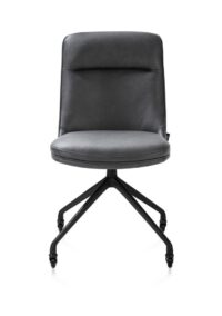 Mateo, chaise - roulettes - rough off black - Pala - Anthracite