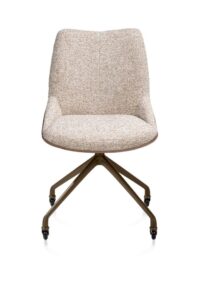 Mats, chaise - roulettes - steelbrown - Pala cognac + Luton cuivre