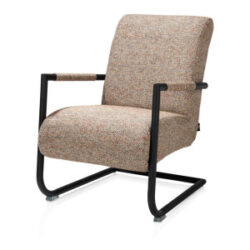 Angelica, bijzetfauteuil + zwart frame (ROB)