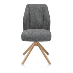 Baya, chaise - pivotante + relax - naturel - ressorts ensaches - tissu Sevilla - Anthracite