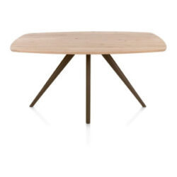 Arvada, table à manger 160 x 100 cm - ovale - chêne massif - 4 pieds - steelbrown - Steel Brown