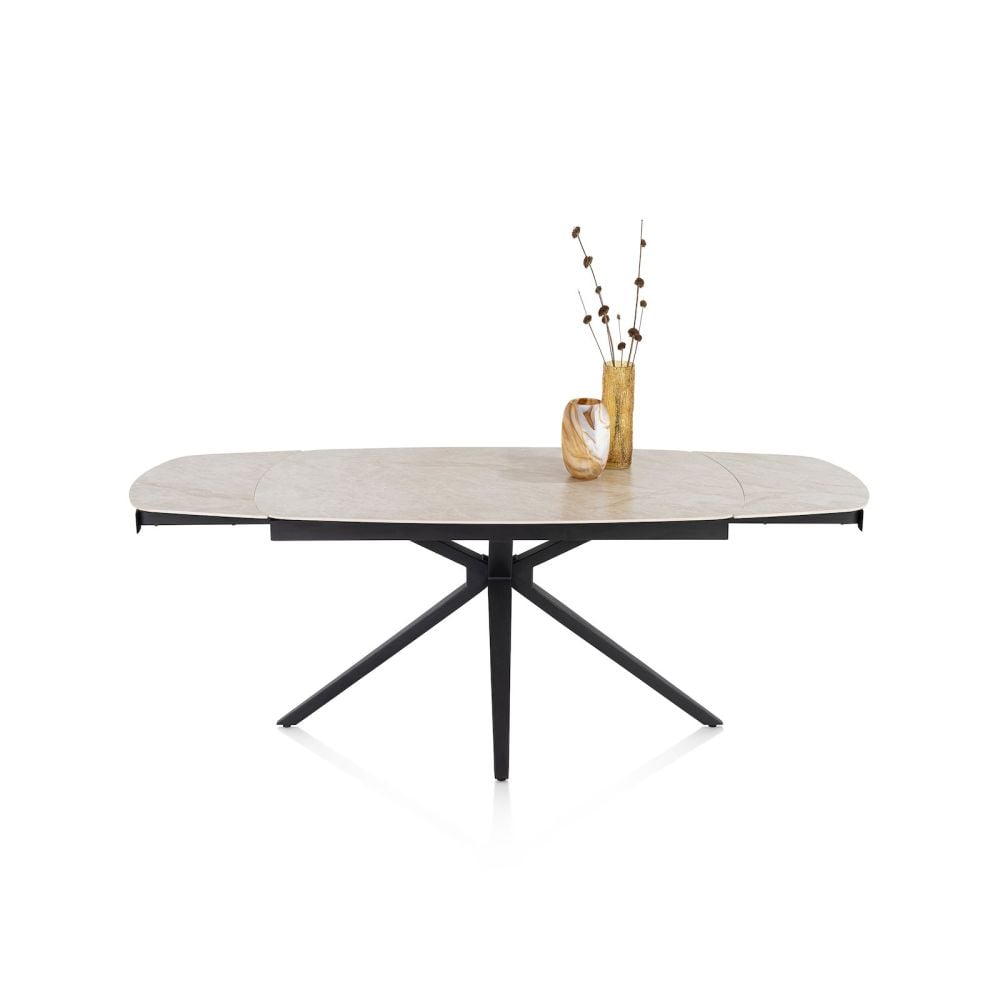 50Ddd17B3Bee1Ab5Fd30512Cba2C5Cc3Dac97915_Images_T_Ll_M_9A6Fa7B26D5E43Baa52E91703C3B03A2_Image.jpg Lattina, Table À Rallonge 140 (+ 2 X 30 Cm.) X 100 Cm. - Marble Creme - Image 1