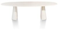 Lund, table ovale 270 x 120 cm. - stone-skin - pied cone - Nebbia - Image 2