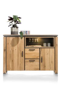 Farmland, dressette 170 cm - 2-deuren + 2-laden + 2-niches (+ LED)