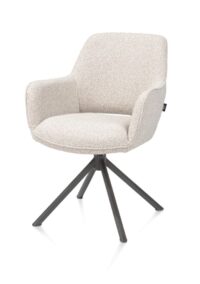 Kian, chaise à accoudoirs - pivotant - graphite - tissu Cloudy - beige - Image 2