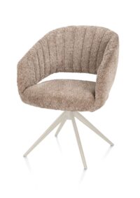 Isla, armstoel - vast - crème - stof Valencia - Taupe - Afbeelding 2