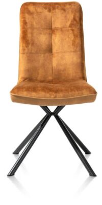 Milva, chaise - pieds noir + poignee - combi Pala/Karese - Jaune ocre - Image 2