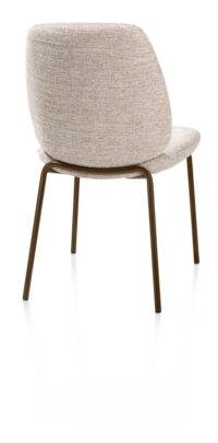 Fae, chaise - 4 pieds - steelbrown - tissu Bellini - Creme - Image 2