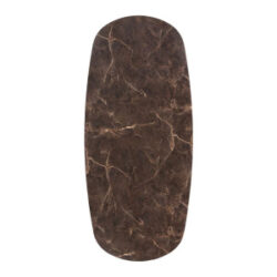 Caletta, eetkamertafel ovaal 240 x 105 cm. - HPL Primo Laminato blad - centrale teenpoot cr&egrave;me - Marble brown
