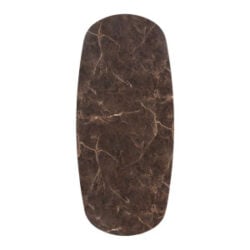 Caletta, table ovale 240 x 105 cm. - plateau en HPL Primo Laminato - pied central cr&egrave;me - Marble brown