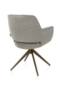 Kian, chaise à accoudoirs - pivotant -steelbrown - tissu Cloudy - Olive - Image 3