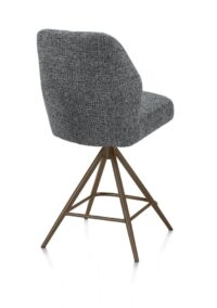 Baya, barstoel - draaibaar - steelbrown - pocketvering - stof Sevilla - Antraciet - Afbeelding 2