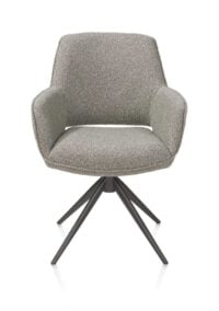 Kian, chaise à accoudoirs - fixe - graphite - tissu Cloudy - Olive