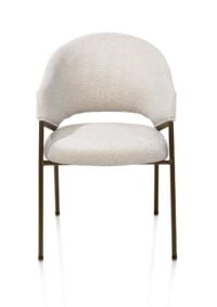 Noel, armstoel, incl. pocketvering, stof Sevilla creme, frame steelbrown - Creme
