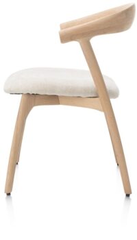 Bellami, chaise - pietement chene naturel - tissu Livigno - Creme - Image 3