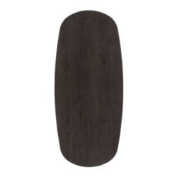 Caletta, table ovale 240 x 105 cm. - plateau en ch&ecirc;ne - pied central en croix graphite - Basalt