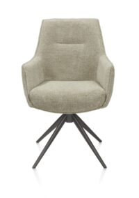 Theo, armstoel - vast - grafiet - pocket - Vada - Salie groen