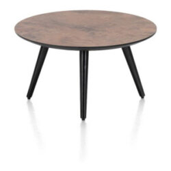 Maze, salontafel rond 60 cm - hoogte 32 cm - Roest