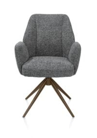 Baya, armstoel - draaibaar + relax - steelbrown - pocketvering - stof Sevilla - Antraciet