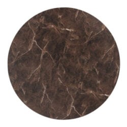 Caletta, table rond 150 cm. - plateau en HPL Primo Laminato - pied central en croix noir - Marble brown