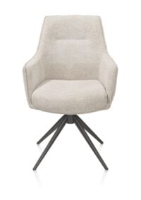 Theo, armstoel - vast - grafiet - pocket - Vada - beige