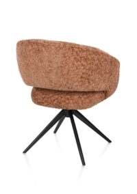 Isla, armstoel - vast - rough off black - stof Valencia - Koraal - Afbeelding 3