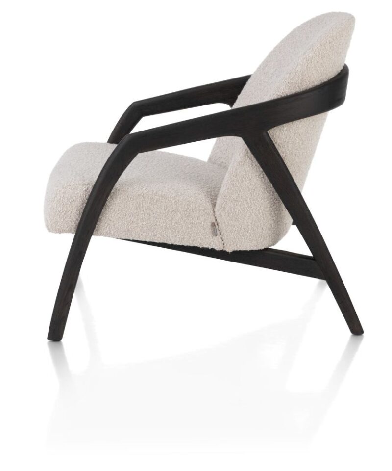 Dante, Fauteuil - Piétement Chêne Anthracite - Tissu Brioni - Image 3