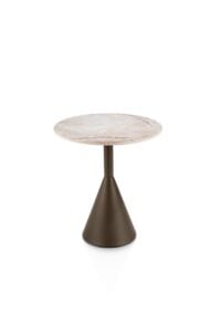 Avelli, table d\'appoint ronde 45 cm - steelbrown - plateau céramique - Image 3