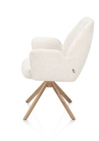 Baya, armstoel - draaibaar + relax - naturel - pocketvering - stof Sevilla - Creme - Afbeelding 3