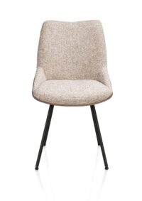 Mats, chaise - 4 pieds - rough off black - Pala cognac + Luton cuivre
