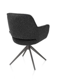 Kian, chaise à accoudoirs - pivotant avec fonction relax - graphite - tissu Cloudy - Anthracite - Image 3