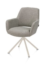 Kian, chaise à accoudoirs - pivotant - crème - tissu Cloudy - Olive - Image 2